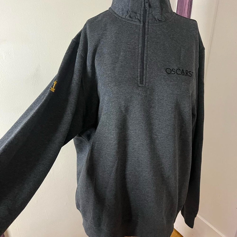 Sport-Tek Charcoal Zip-Up Men's Sweater Hollywood Oscar’s